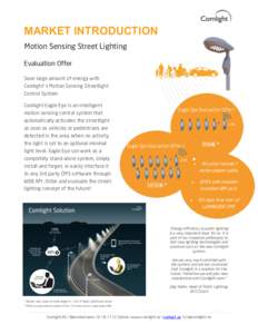 MARKET INTRODUCTION Motion Sensing Street Lighting Evaluation Offer Save large amount of energy with Comlight´s Motion Sensing Streetlight Control System.