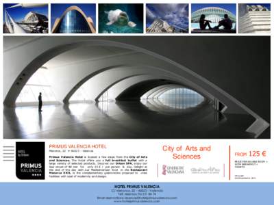 High-tech architecture / Buffet / Valencia /  Spain / Hotel / Spanish architecture / Tourism / Geography of Spain / Science museums / Ciutat de les Arts i les Ciències