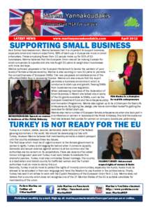 LATEST NEWS  www.marinayannakoudakis.com April 2012