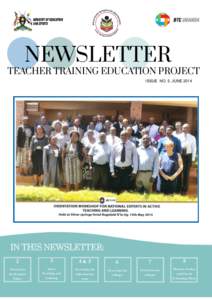 NEWSLETTER  TEACHER TRAINING EDUCATION PROJECT ISSUE NO. 5, JUNE[removed]IN THIS NEWSLETTER: