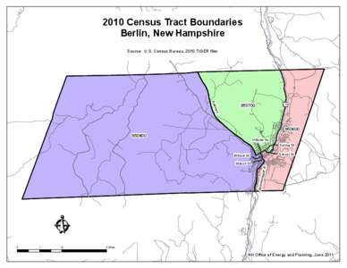 2010 Census Tract Boundaries Berlin, New Hampshire Source: U.S. Census Bureau, 2010 TIGER files lroa Rai