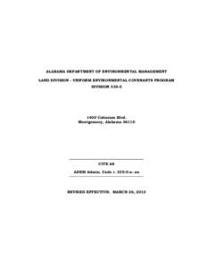 Christian theology / Real property law / Uniform Environmental Covenants Act / Soil contamination / Covenant / Restrictive covenant / Superfund / Equitable servitude / Environmental remediation / Law / Christianity / Property law