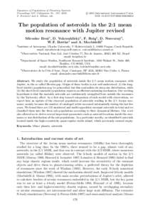 Dynamics of Populations of Planetary Systems Proceedings IAU Colloquium No. 197, 2005 Z. Kneˇzevi´ c and A. Milani, eds.  c 2005 International Astronomical Union