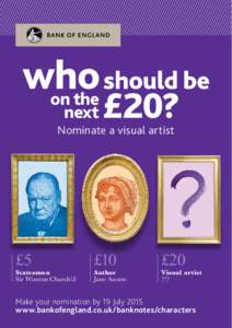 on the next Nominate a visual artist  £5