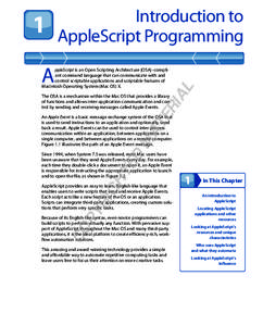 Introduction to AppleScript Programming A  AL