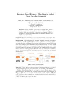 Instance-Based Property Matching in Linked Open Data Environment Cheng Xie1 , Dominique Ritze2 , Blerina Spahiu3 , and Hongming Cai1 1  Shanghai Jiao Tong University