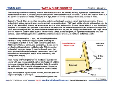 FREE to print  TAPE & GLUE PROCESS Version: