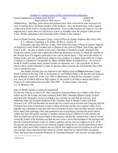 Southern Campaign American Revolution Pension Statements Pension application of Nathan Jones R5707 Jane fn30NC/SC Transcribed by Will Graves[removed]