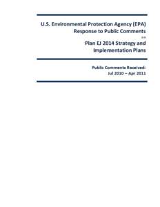 Rulemaking / Law / Earth / Environment / United States Environmental Protection Agency / Environmental justice