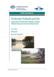 Sunfish Queensland Inc  Freshwater Wetlands and Fish Importance of Freshwater Wetlands to Marine Fisheries Resources in the Great Barrier Reef Vern Veitch