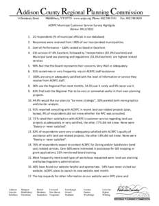 Addison County Regional Planning Commission 14 Seminary Street Middlebury, VT[removed]www.acrpc.org Phone: [removed]Fax: [removed]