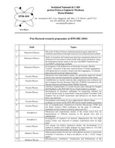 Microsoft Word - Tematica-EN_Post-Doc_IFIN-HH.DOC