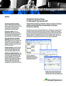 Microsoft Dynamics / Database transaction / Microsoft Small Business Financials / Essbase / Accounting software / Business / Microsoft Dynamics GP