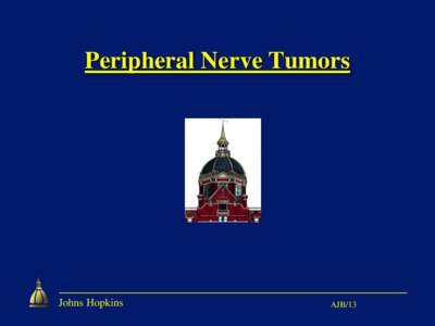Peripheral Nerve Tumors  ________________________________________________ Johns Hopkins  AJB/13