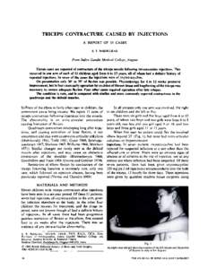 TRICEPS  CONTRACTURE A  CAUSED