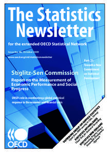 The Statistics Newsletter for the extended OECD Statistical Network Issue No. 46, October 2009 www.oecd.org/std/statisticsnewsletter