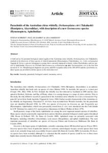 Parasitoids of the Australian citrus whitefly, Orchamoplatus citri (Takahashi) (Hemiptera, Aleyrodidae), with description of a new Eretmocerus species (Hymenoptera, Aphelinidae)