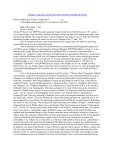 Southern Campaign American Revolution Pension Statements & Rosters Pension Application of Lewis Field S30413 VA Transcribed and annotated by C. Leon Harris. 2 Feb[removed]State of Kentucky } Sct Ballard County