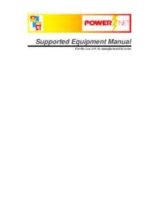 Supported Equipment Manual