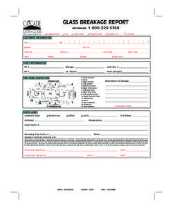GLASS BREAKAGE REPORT  CASCADE