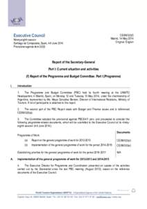 Executive Council Ninety-eighth session Santiago de Compostela, Spain, 4-6 June 2014 Provisional agenda item 3(I)(f)  CE/98/3(I)(f)