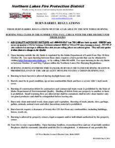 Northern Lakes Fire Protection District Proudly serving the areas of and surrounding Hayden and Rathdrum Hayden Area Rathdrum Area[removed] • Fax: ([removed]