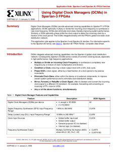 Xilinx XAPP462 Using Digital Clock Managers (DCMs) in Spartan-3 FPGAs application note