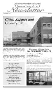 Newsletter  Preservation Week May 2003