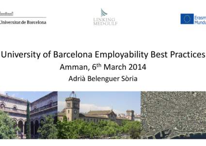 University of Barcelona Emp Employability Best Practices Amman, 6th March 2014 Adrià Belenguer Sòria  University of Barcelona hav