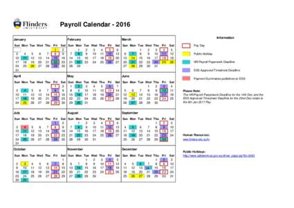 Payroll CalendarJanuary February  Sun Mon Tue Wed Thu