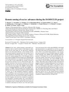 Radiometry / Sea ice / Climate / Remote sensing / Glaciology / Sea ice concentration / Advanced Microwave Sounding Unit / Sea ice thickness / Cryosphere / Earth / Atmospheric sciences / Electromagnetic radiation