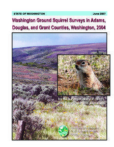 Washington Ground Squirrel surveys in the Columbia Basin, 2004