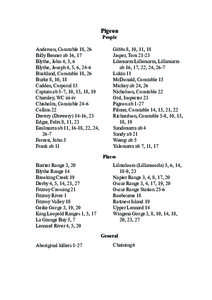 Pigeon People Anderson, Constable 18, 26 Billy Benner ab 16, 17 Blythe, John 4, 5, 6 Blythe, Joseph 4, 5, 6, 24-6