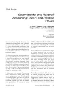 Book Review  Governmental and Nonprofit Accounting: Theory and Practice, 10th ed. By Robert J. Freeman, Craig D. Shoulders,