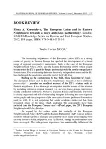 EASTERN JOURNAL OF EUROPEAN STUDIES Volume 4, Issue 2, December[removed]