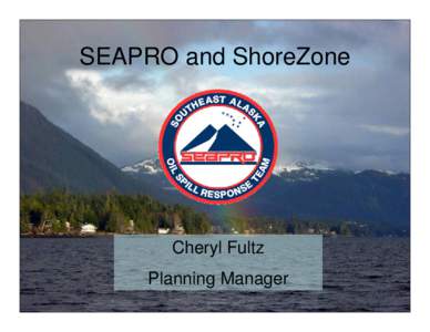 SEAPRO and ShoreZone  Cheryl Fultz Planning Manager  SEAPRO Background