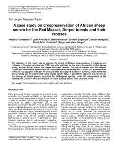 African Journal of Agricultural Research Vol. 6(4), pp[removed], 18 February, 2011 Available online at http://www.academicjournals.org/AJAR DOI: [removed]AJAR10.442