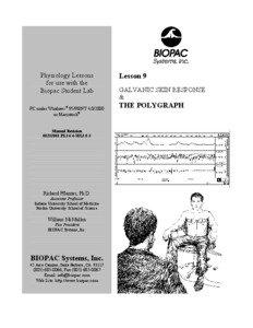 Physiology Lessons for use with the Biopac Student Lab