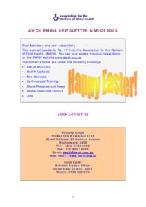 Microsoft Word - AWCH EMAIL NEWSLETTER MARCH 2005.doc