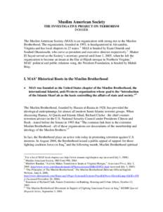 Muslim Brotherhood / Islamic terrorism / Terrorism in the United States / Holy Land Foundation for Relief and Development / Mahdi Bray / Muslim American Society / Sami Al-Arian / North American Islamic Trust / Islamic Jihad Movement in Palestine / Islam / Islamist groups / American Muslims