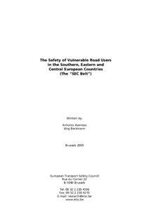 The Safety of Vulnerable Road Users in the Southern, Eastern and Central European Countries