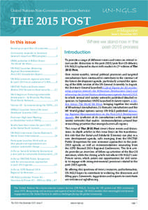 United Nations Non-Governmental Liaison Service  THE 2015 POST UN-NGLS e-Magazine