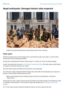 bbc.com  http://www.bbc.com/news/world­asia­Nepal earthquake: Damaged historic sites reopened