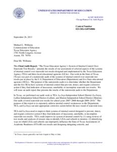 Texas Education Agency / Standards-based education / Texas Assessment of Knowledge and Skills / State of Texas Assessments of Academic Readiness / Adequate Yearly Progress / La Joya Independent School District / La Joya High School / Test / Education / Education in Texas / Texas