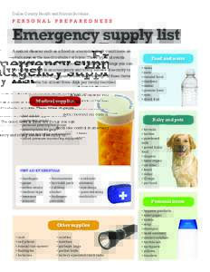 Emergency management / Safety / Kit / First aid kit / Management / Disaster / Disaster preparedness / Pet Emergency Management / Public safety / Security / Emergency evacuation
