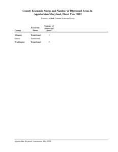 County Economic Status and Distressed Areas in Appalachian Maryland, Fiscal Year[removed]PDF: 250 KB)