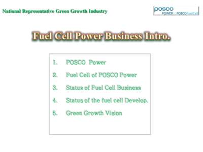 National Representative Green Growth Industry  1. POSCO Power