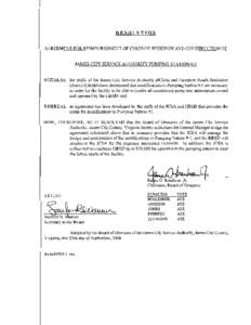 RESOLUTION AGREEMENT FOR REIMBURSEMENT OF COSTS OF REDESIGN AND CONSTRUCTION OF  JAMES CITY SERVICE AUTHORITY PUMPING STATION 9-5