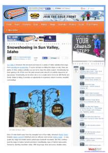 Snowshoe / Galena Summit / Sun Valley /  Idaho / Ski touring / Idaho / Geography of the United States / Grand Targhee Resort / Skiing / Wyoming / Footwear / Hiking equipment / Snow