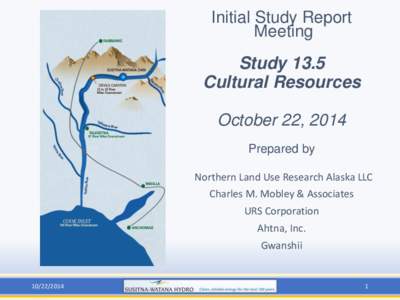 Initial Study Report Meeting Study 13.5 Cultural Resources October 22, 2014